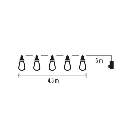 LED Außen-Dekokette 100xLED/9,5m IP44