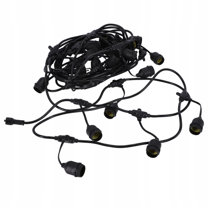 LED-Außen-Dekor-Lichterkette 20xE27/1W/230V 11,44 m IP44 schwarz