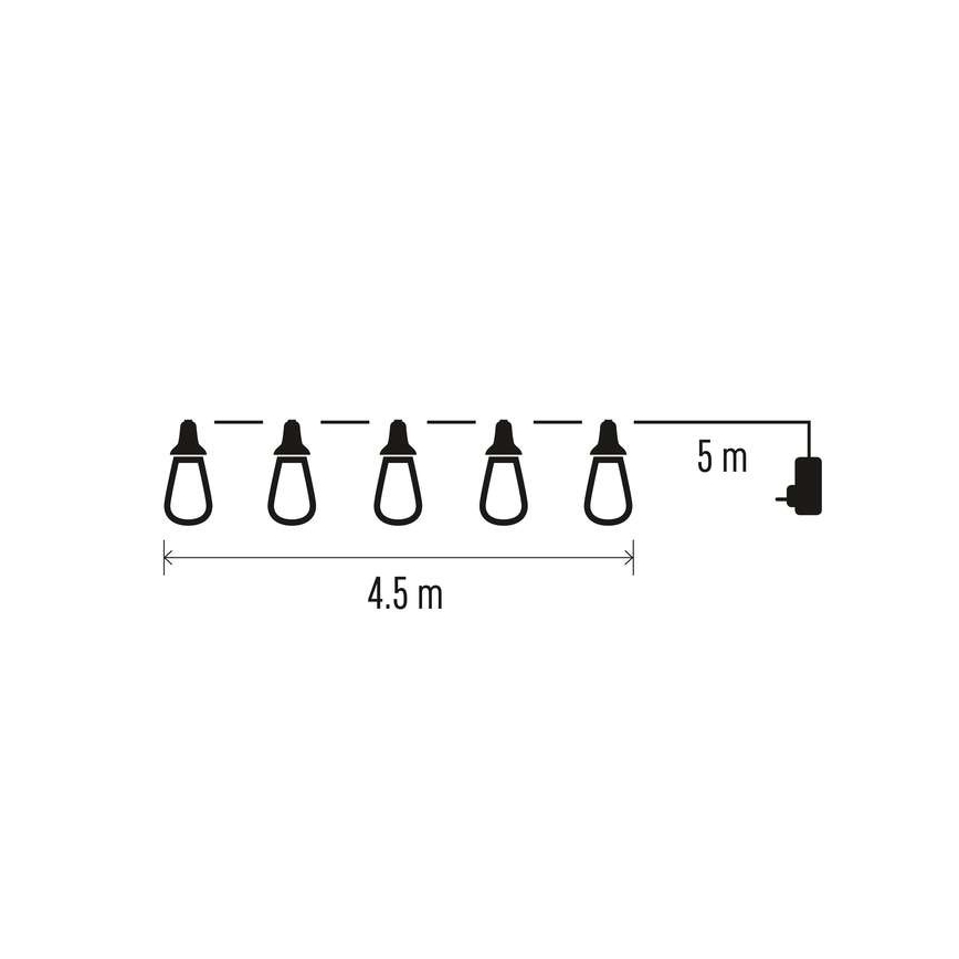 LED-Außen-Dekorations-Lichterkette 100xLED/9,5m IP44