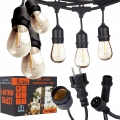 LED Außen-Dekorations-Lichterkette 10xE27/1W/230V 6,44 m IP44 schwarz