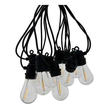 LED-Außen-Dekorations-Lichterkette 10xLED/0,36W/230V 8 m IP44 schwarz