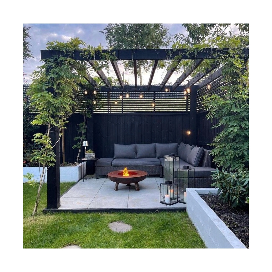 LED-Außen-Dekorations-Lichterkette 20xE27/1W/230V 20,94 m IP44 schwarz