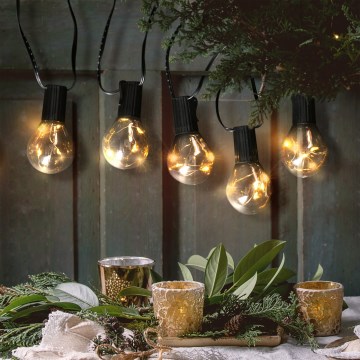 LED-Außen-Dekorations-Lichterkette GIRLANDA 10xLED/3xAA 3m IP44 warmweiß