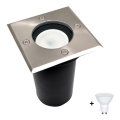 LED Außen-Einbaustrahler 1xGU10/6W/230V IP44 mattchrom