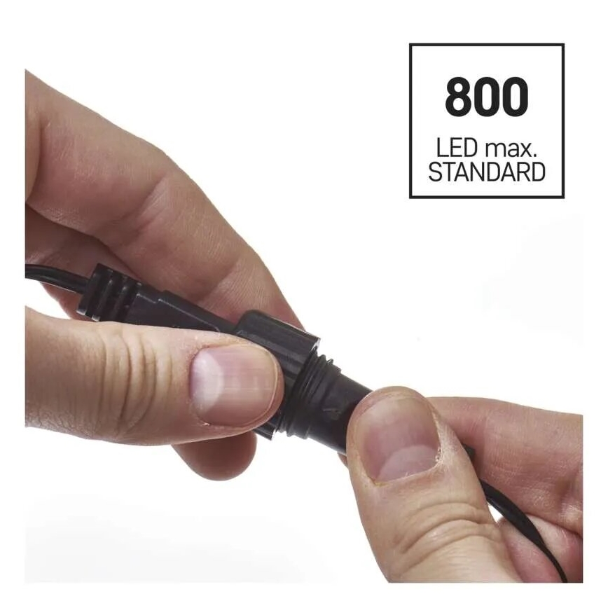 LED Außen-Lichterkette 100xLED/1x2m IP44 warmweiß