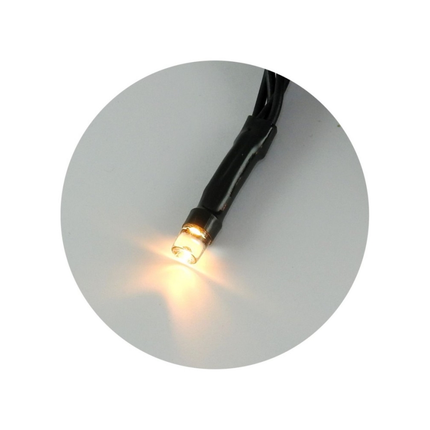 LED-Außen-Lichterkette 100xLED/2 Funktionen/3xAA 10,8m IP44 warmweiß
