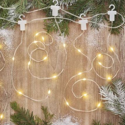 LED Außen  Lichterkette 100xLED/8 Funktionen 7,9x0,7m IP44 warmweiß