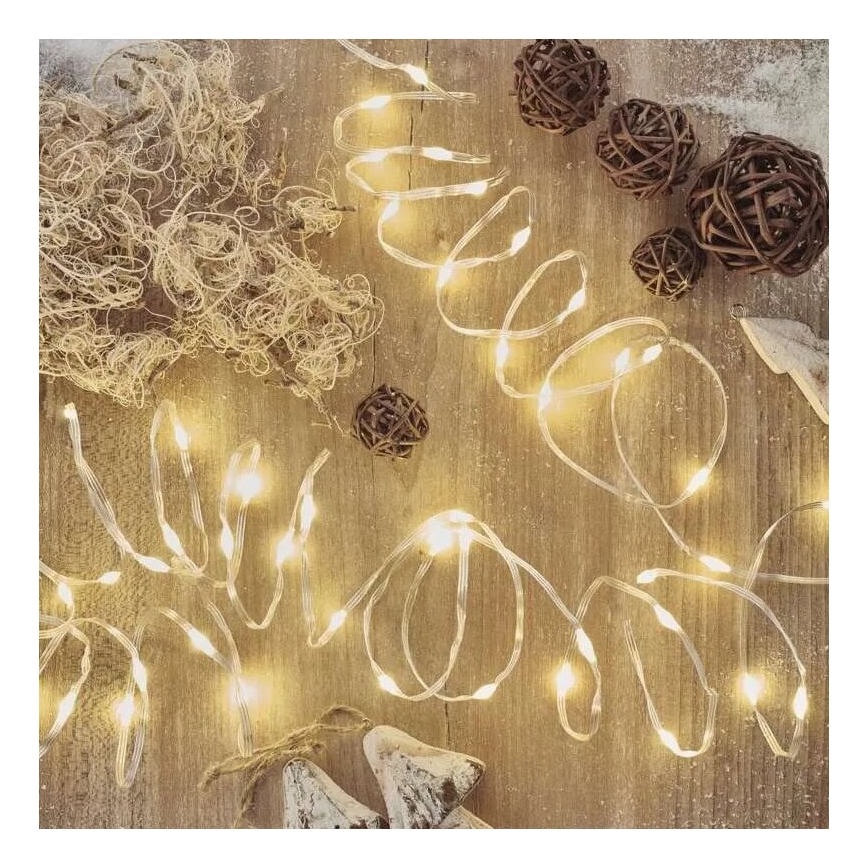 LED-Außen-Lichterkette 120 LEDs / 17 m IP44 Warmweiß