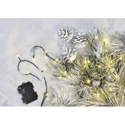 LED Außen-Lichterkette 120xLED/3xAA 8,9m IP44 warmweiß