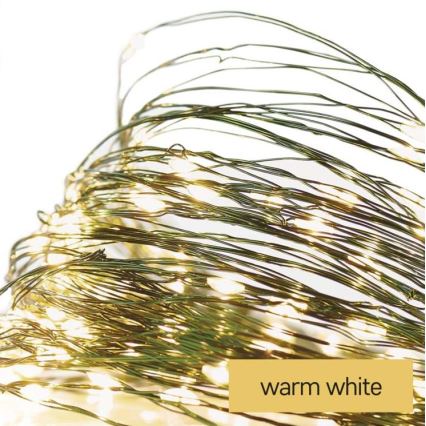 LED-Außen-Lichterkette 150 LEDs / 20 m IP44 warmweiß