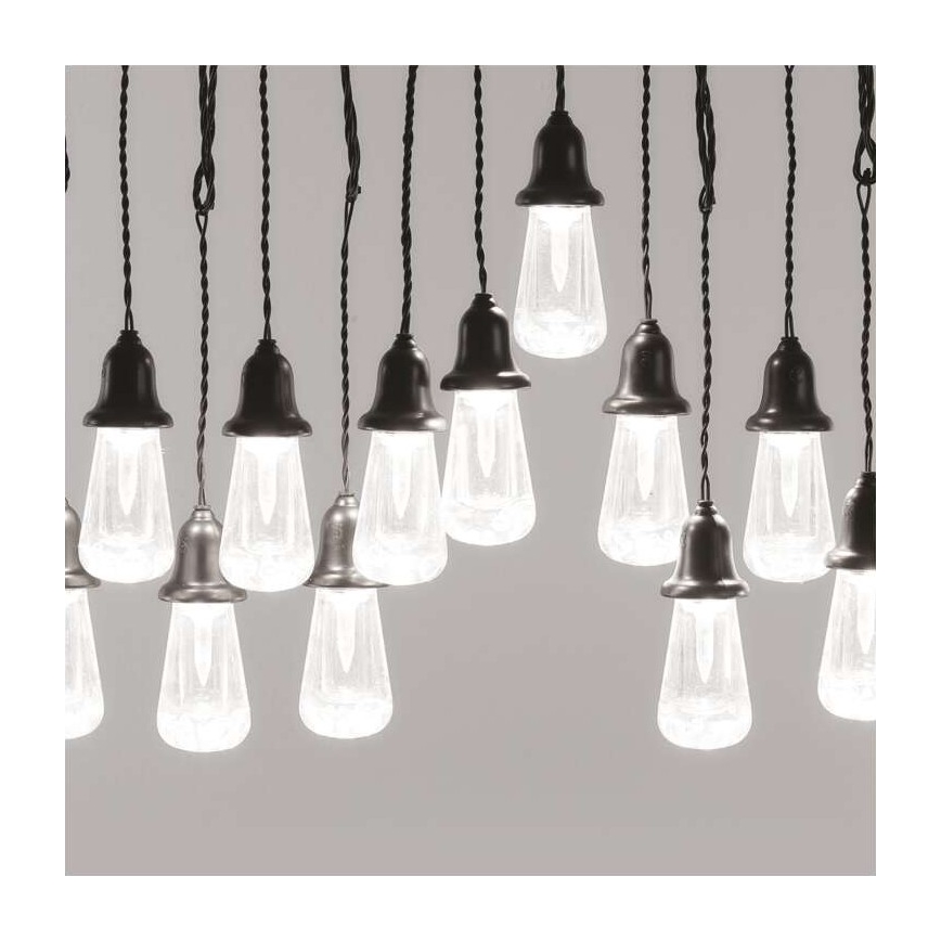 LED Außen-Lichterkette 16xLED 8,6 m IP44 kaltweiß