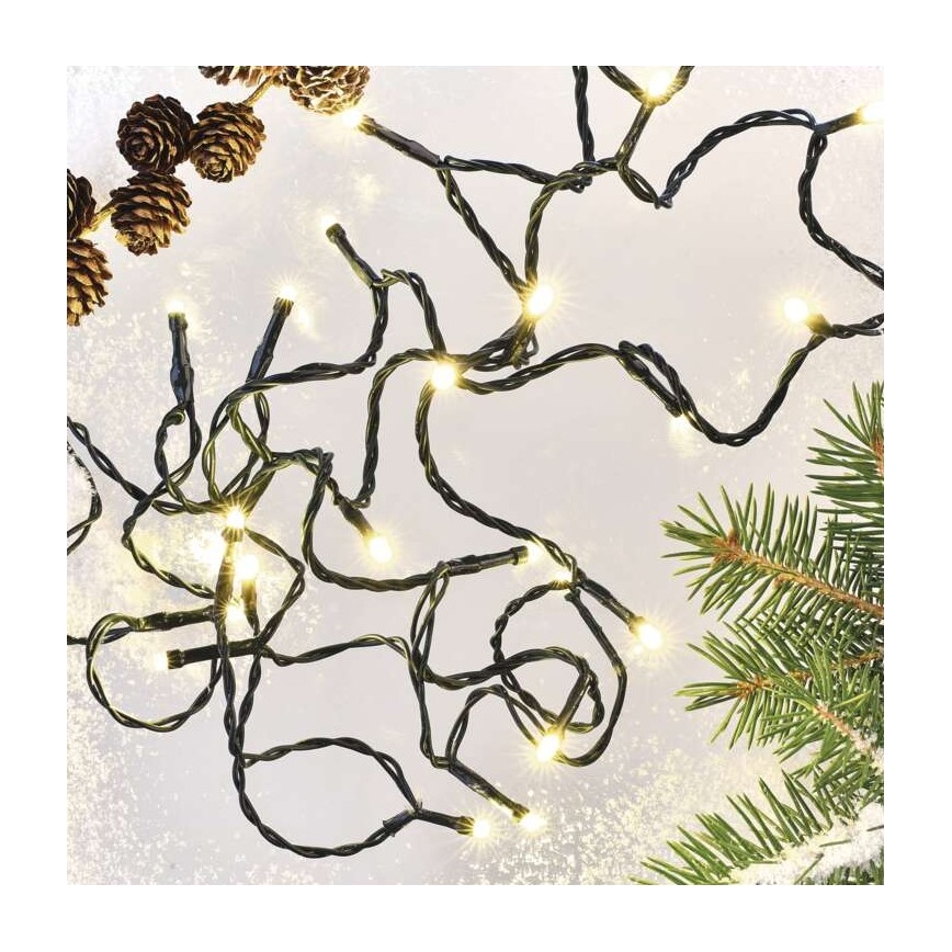 LED-Außen-Lichterkette, 180 LEDs, 23 m, IP44, warmweiß