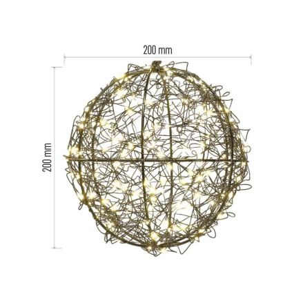 LED-Außen-Lichterkette 200xLED 5 m IP44 warmweiß