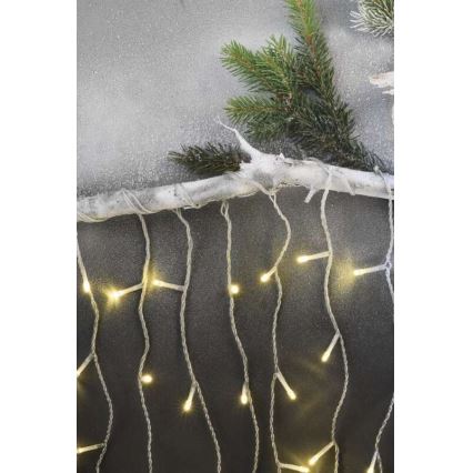 LED-Außen-Lichterkette 300 LEDs/8 Modi 10 m IP44 warmweiß + Fernbedienung