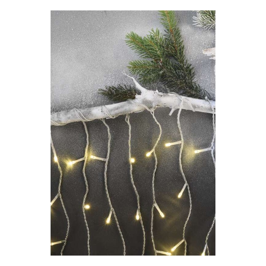 LED-Außen-Lichterkette 300 LEDs/8 Modi 10 m IP44 warmweiß + Fernbedienung