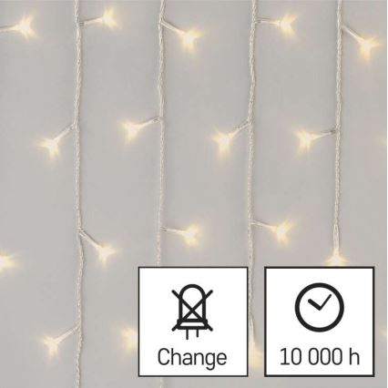 LED-Außen-Lichterkette 300 LEDs/8 Modi 10 m IP44 warmweiß + Fernbedienung