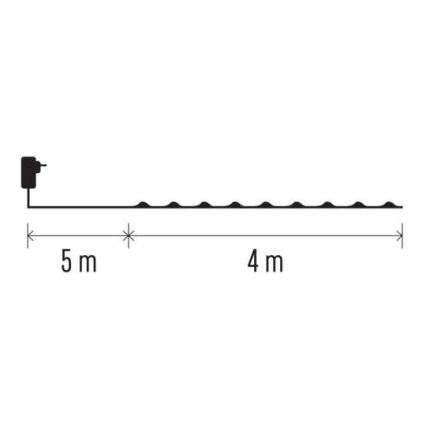 LED-Außen-Lichterkette 40xLED/9m IP44 kaltweiß