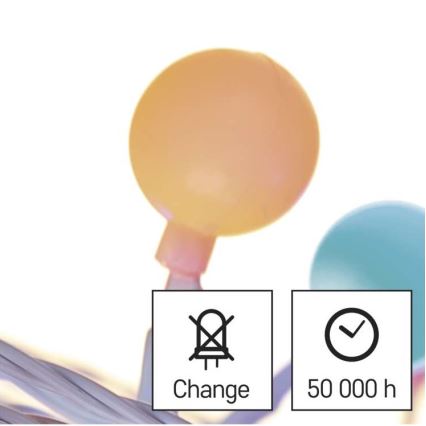 LED  Außen-Lichterkette 40xLED/9m IP44 mehrfarbig