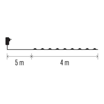 LED-Außen-Lichterkette 40xLED/9m IP44 warmweiß