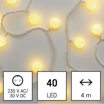 LED  Außen-Lichterkette 40xLED/9m IP44 warmweiß