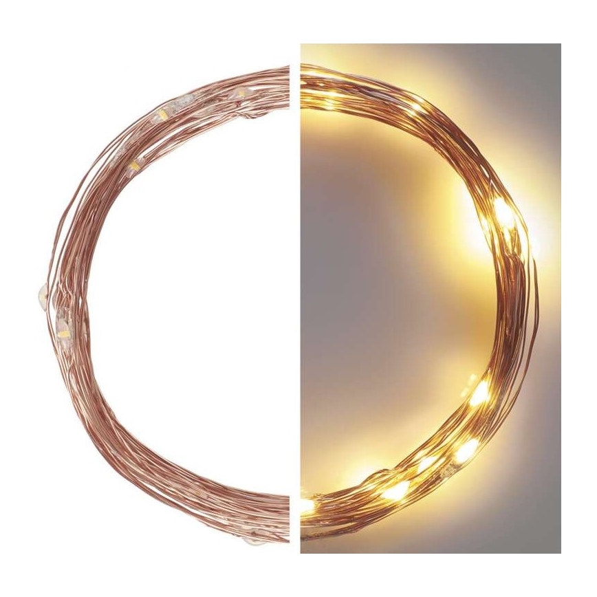 LED-Außen-Lichterkette 40×LED/9 m IP44 warmweiß