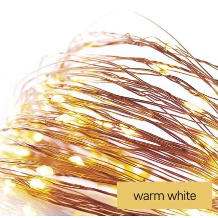 LED-Außen-Lichterkette 40×LED/9 m IP44 warmweiß