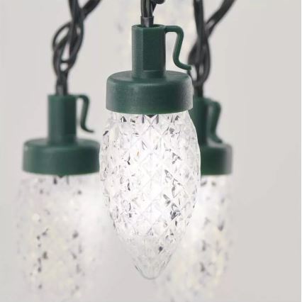 LED-Außen-Lichterkette, 50 LEDs, 8 Funktionen, 14,8 m, IP44, kaltweiß