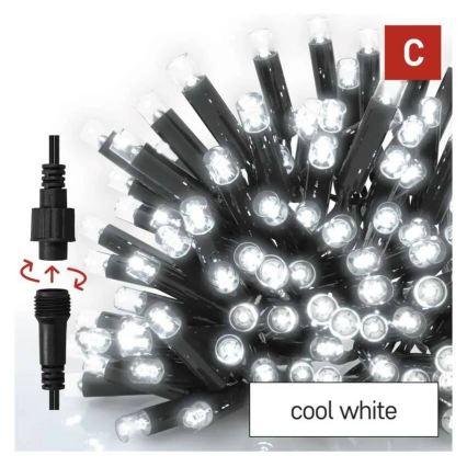 LED-Außen-Lichterkette 50xLED/3x0,4m IP44 kaltweiß
