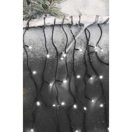 LED-Außen-Lichterkette 600 LEDs/8 Modi 15m IP44 kaltweiß
