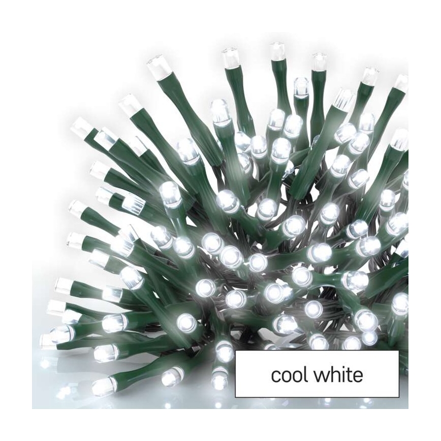 LED-Außen-Lichterkette 600 LEDs/8 Modi 15m IP44 kaltweiß