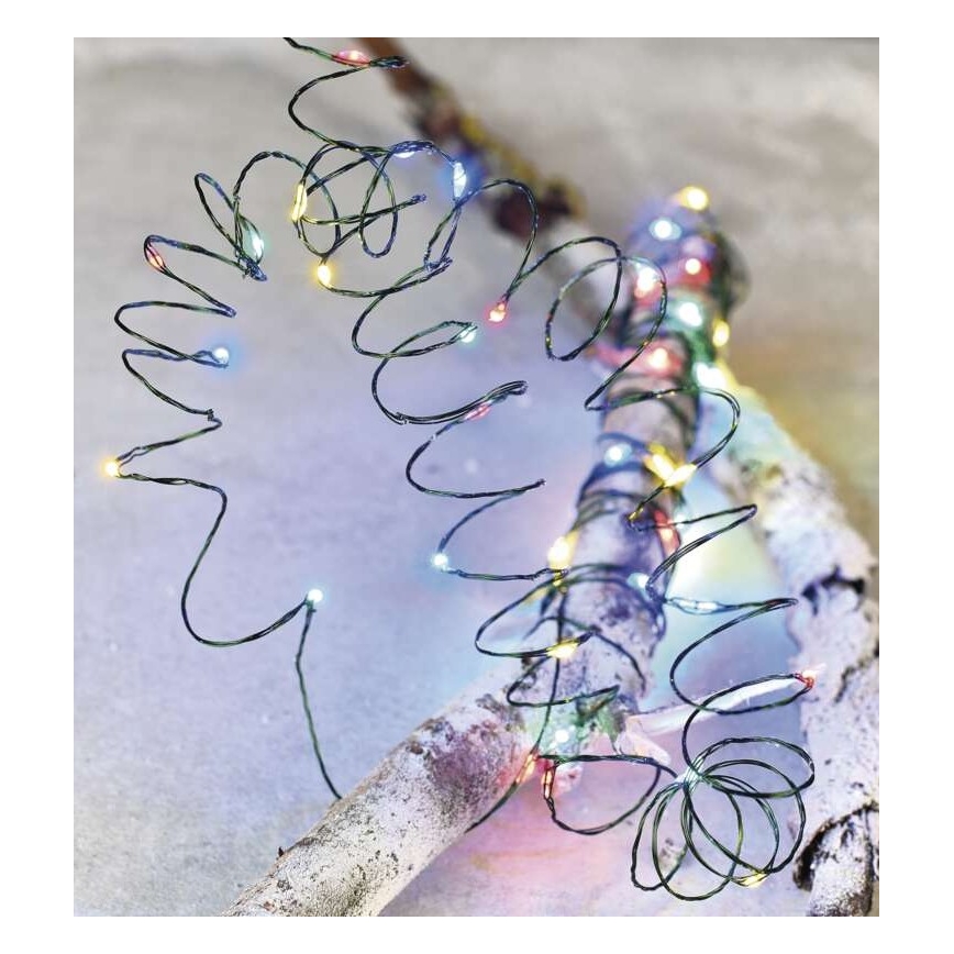 LED Außen-Lichterkette 75xLED/12,5m IP44 mehrfarbig