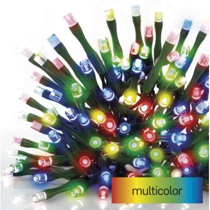 LED-Außen-Lichterkette 80 LEDs / 13 m, IP44, mehrfarbig