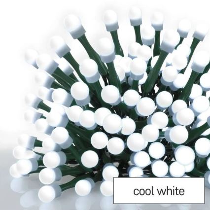 LED Außen  Lichterkette 80xLED/8 Funktionen 13m kaltweiß IP44