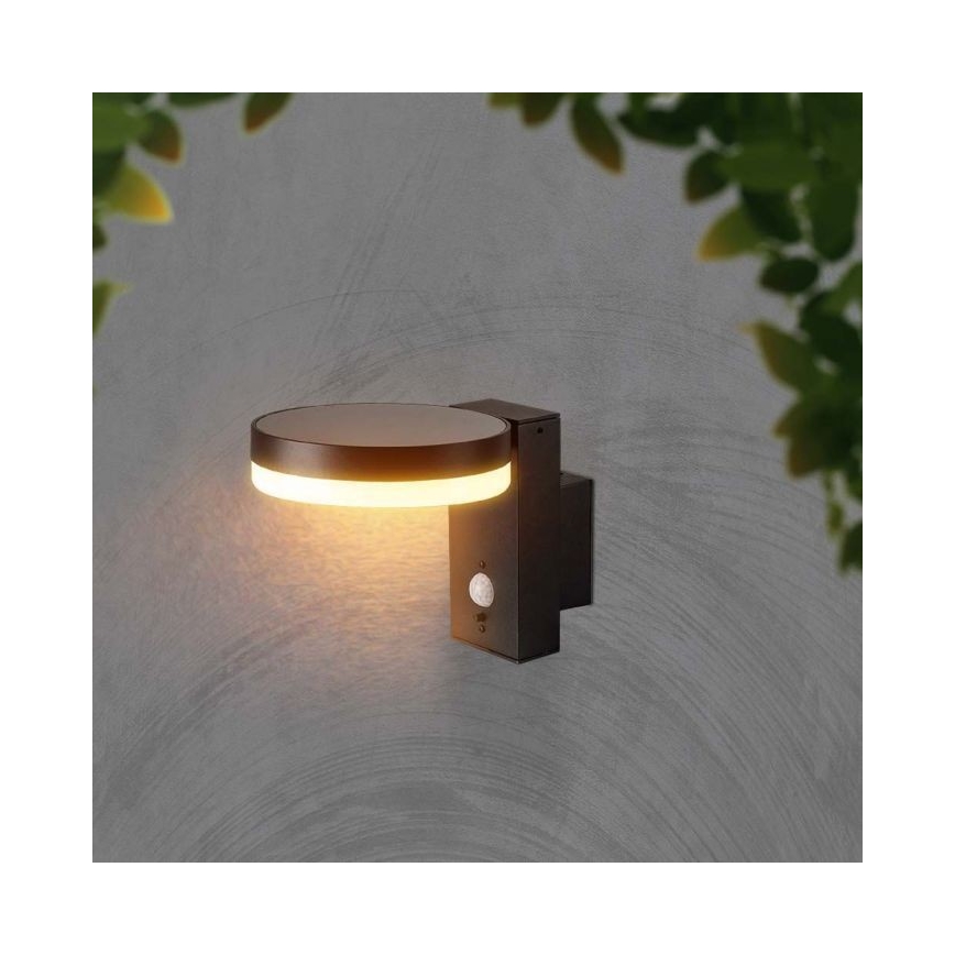 LED Außen-Solar-Wandleuchte mit Sensor LED/5,5W/3,7V 3000K IP54 2000 mAh
