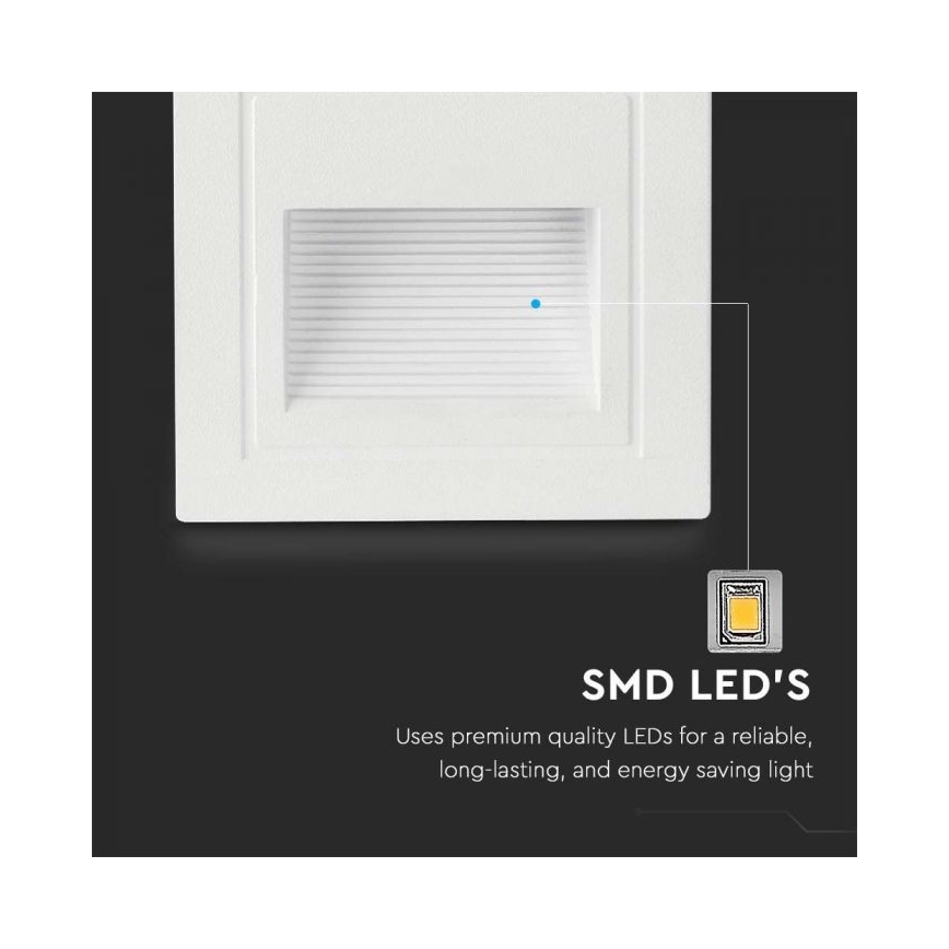 LED Außen-Treppenleuchte LED/5W/230V 3000K IP65 Weiß