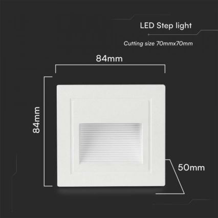 LED Außen-Treppenleuchte LED/5W/230V 3000K IP65 Weiß