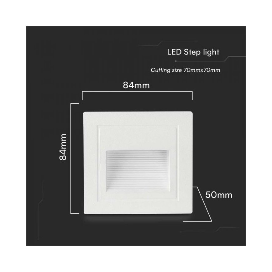 LED Außen-Treppenleuchte LED/5W/230V 3000K IP65 Weiß