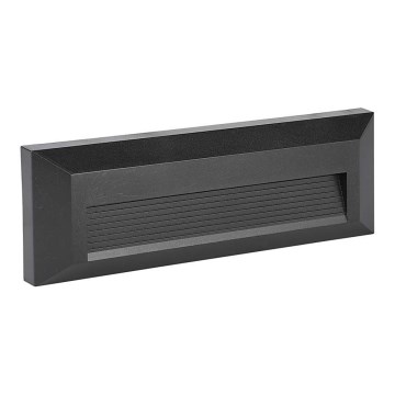 LED Außen-Treppenleuchte LED/3W/230V IP65 3000K Schwarz