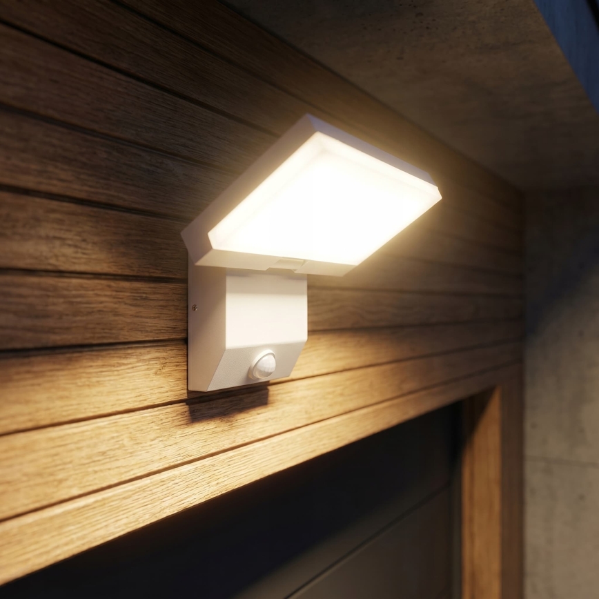 LED-Außenwandleuchte mit Bewegungsmelder LED/18W/230V IP44 weiß