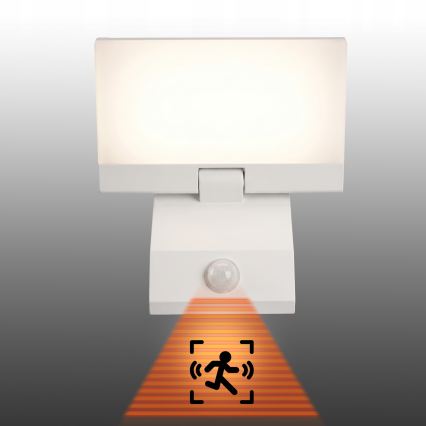 LED-Außenwandleuchte mit Bewegungsmelder LED/18W/230V IP44 weiß