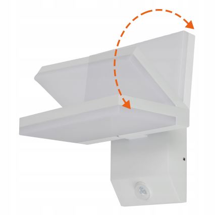LED-Außenwandleuchte mit Bewegungsmelder LED/18W/230V IP44 weiß