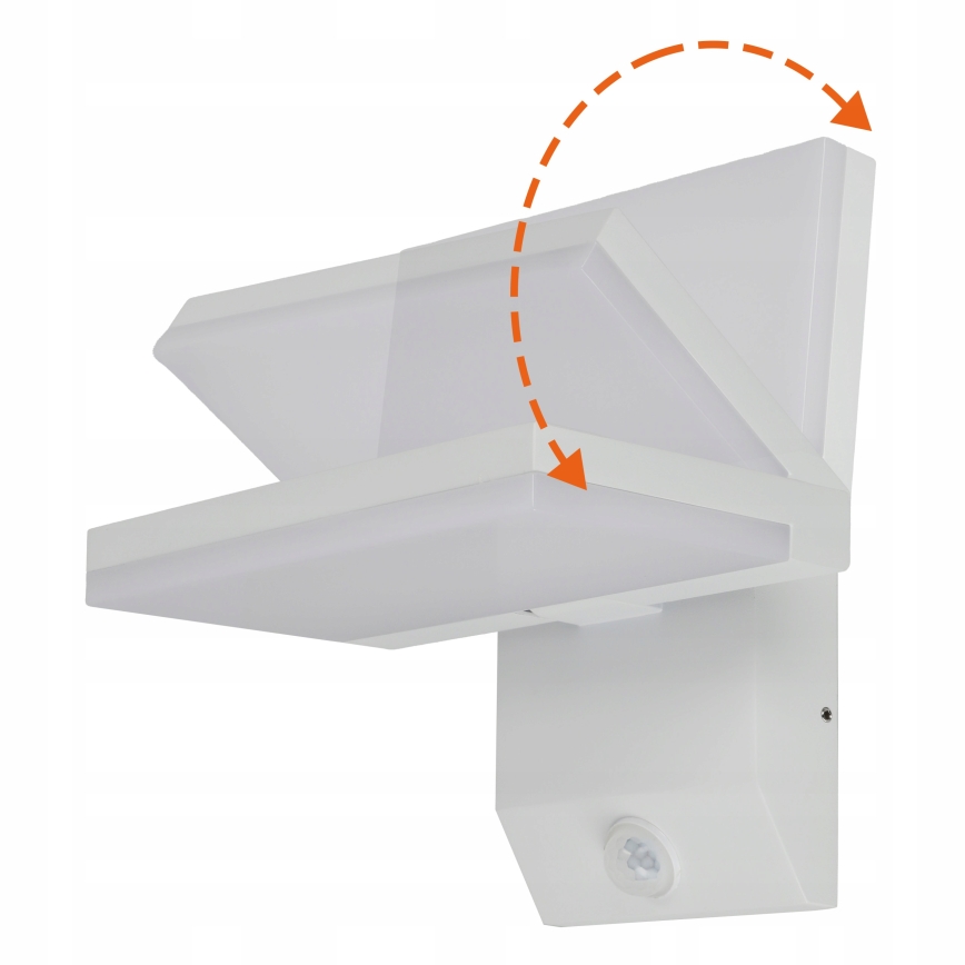 LED-Außenwandleuchte mit Bewegungsmelder LED/18W/230V IP44 weiß