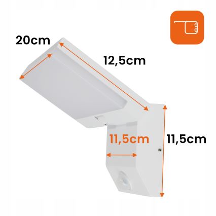 LED-Außenwandleuchte mit Bewegungsmelder LED/18W/230V IP44 weiß