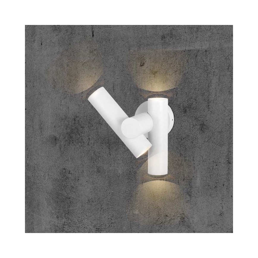 LED Außenwandleuchte flexibel 2xLED/3W/230V 3000K IP44 Weiß