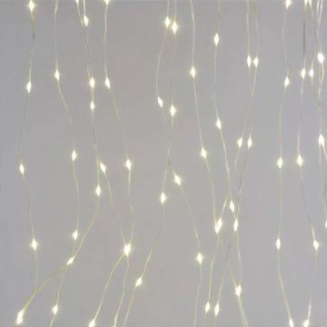 LED-Außen-Weihnachts-Lichterkette, 300 LEDs, 8 Funktionen, 5,9 m, IP44, warmweiß