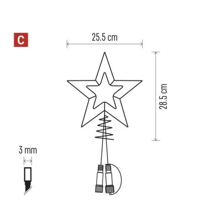 LED Außen-Weihnachtsdekoration 30xLED/4W/30V IP44 kaltweiß