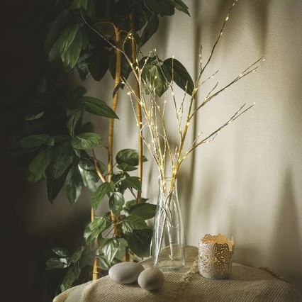 LED-Außen-Weihnachtsdekoration, 100 LEDs, 3×AA, warmweiß, IP44