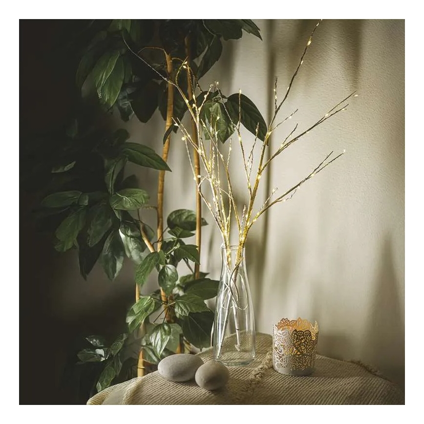 LED-Außen-Weihnachtsdekoration, 100 LEDs, 3×AA, warmweiß, IP44