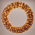 LED Außen-Weihnachtsdekoration 500xLED/6W/230V Ø 50 cm IP44 warmweiß Kranz/braun
