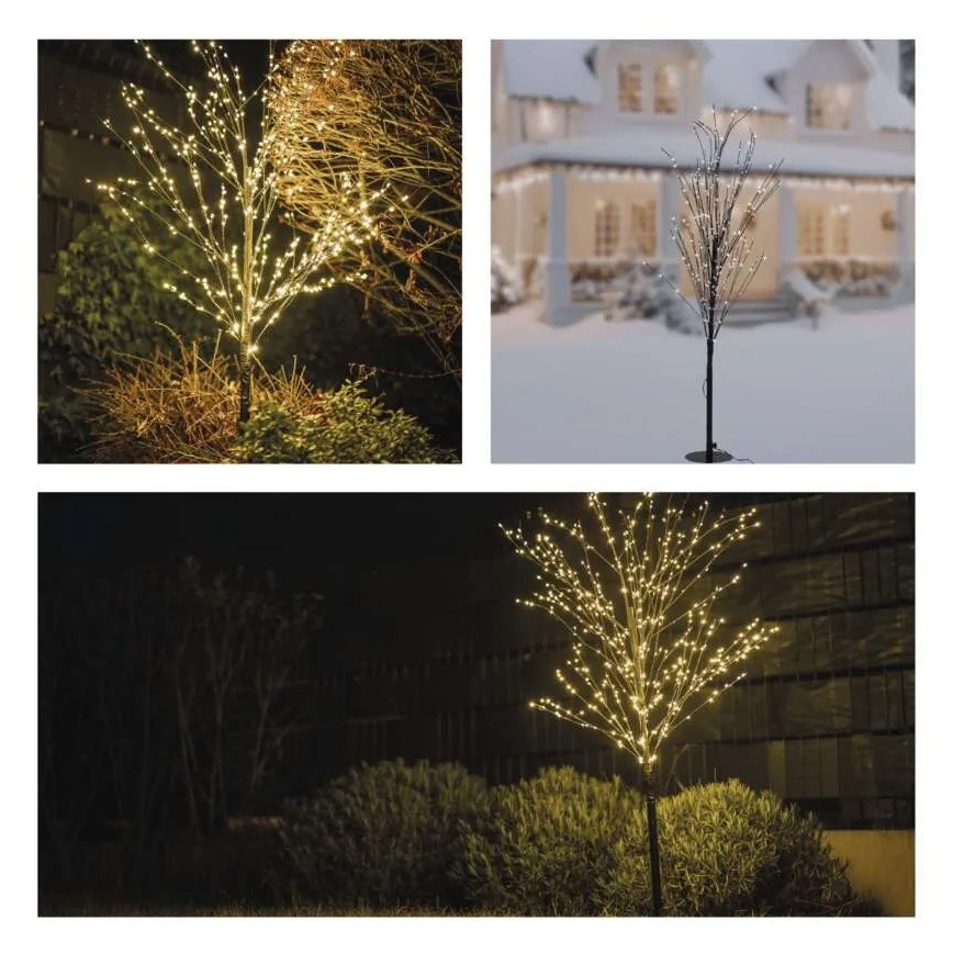 LED-Außen-Weihnachtsdekoration 600 LEDs/3,8 W/230 V 120 cm warmweiß IP44